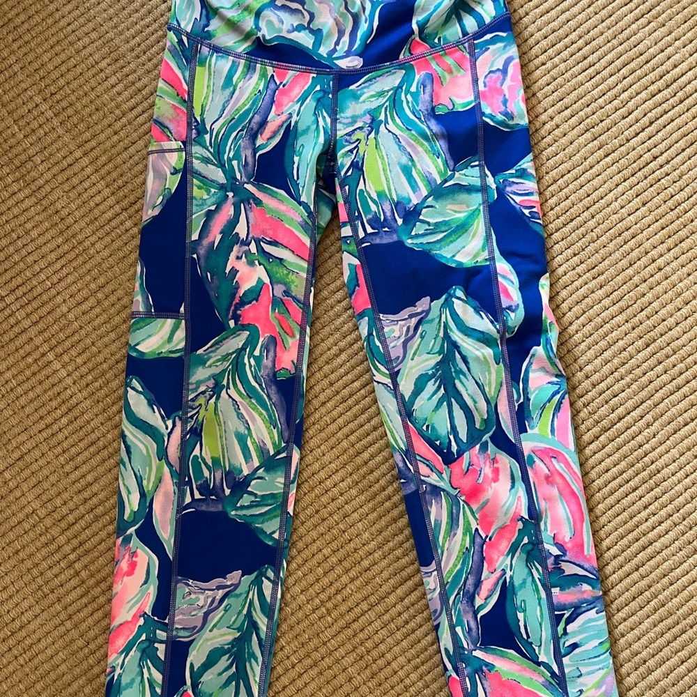 Lilly Pulitzer Colorful Leaf Print Leggings